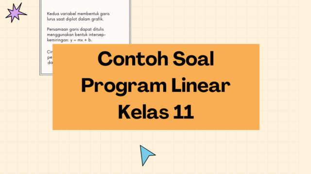 Contoh soal program linear kelas 11 dan jawabannya